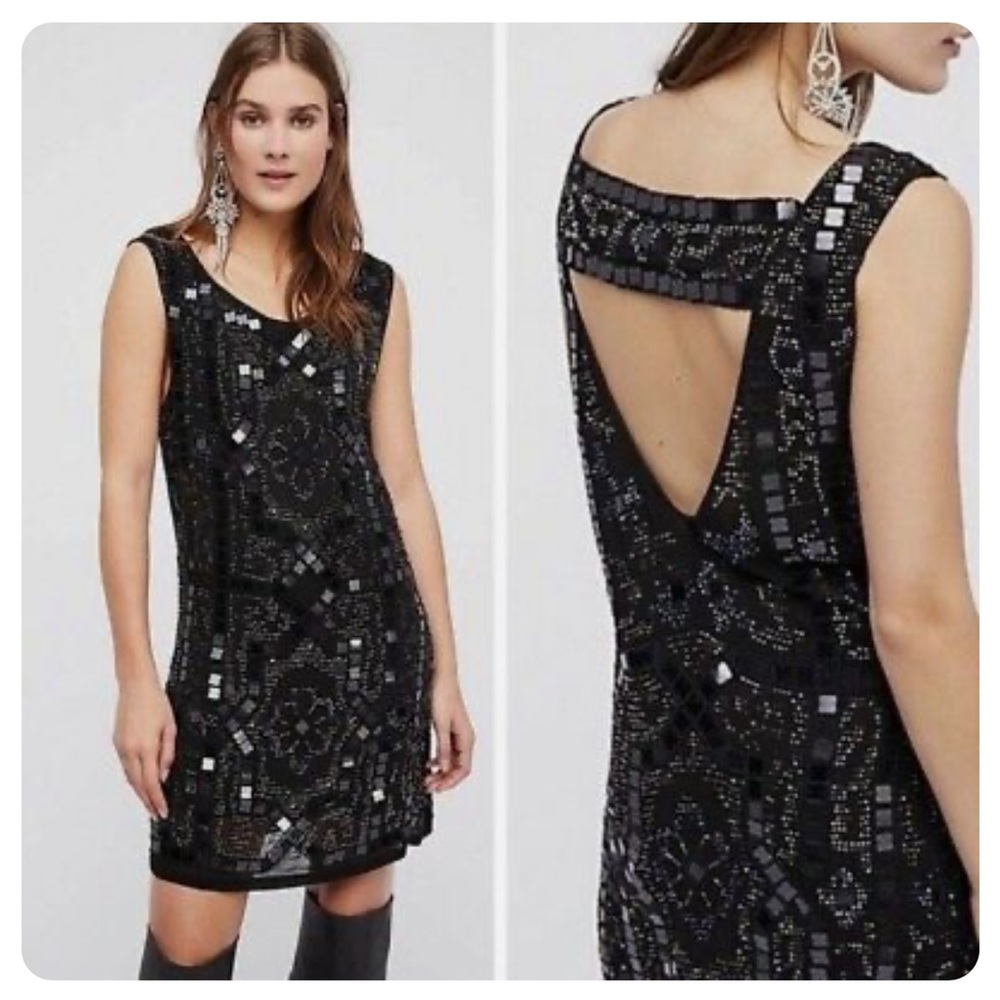NWT Black Sequin Free People Dress